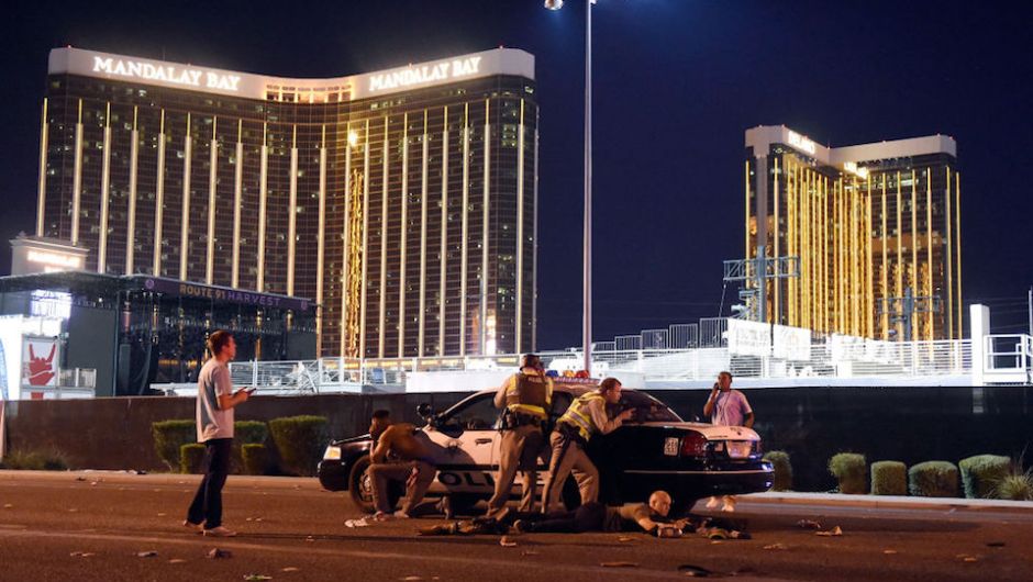 Momento del tiroteo en Las Vegas
