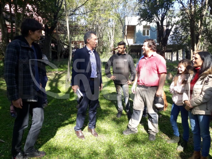 Sorpresivamente, Macri visitó las Sierras Chicas.