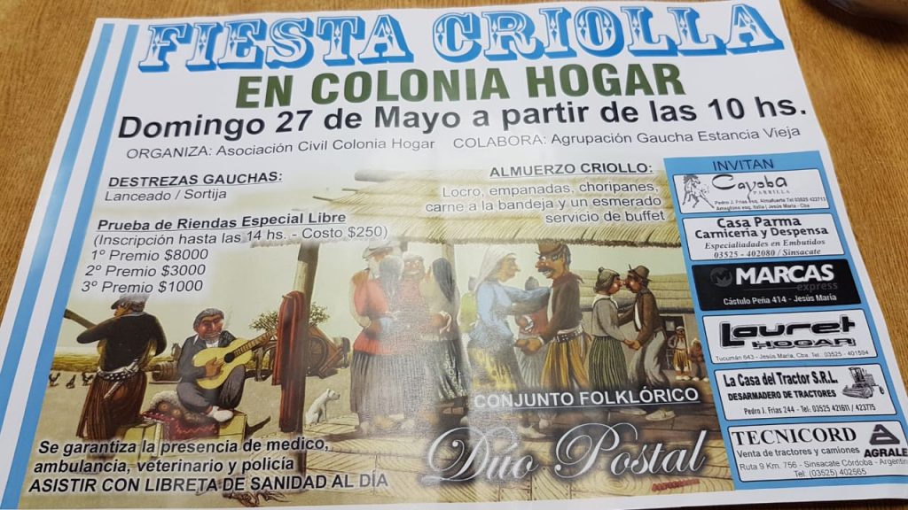 Gran Fiesta Criolla en Colonia Hogar.