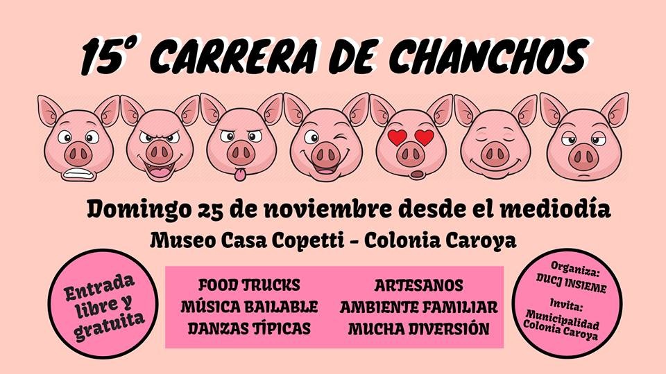 El próximo domingo se realiza «La Carrera de Chanchos».