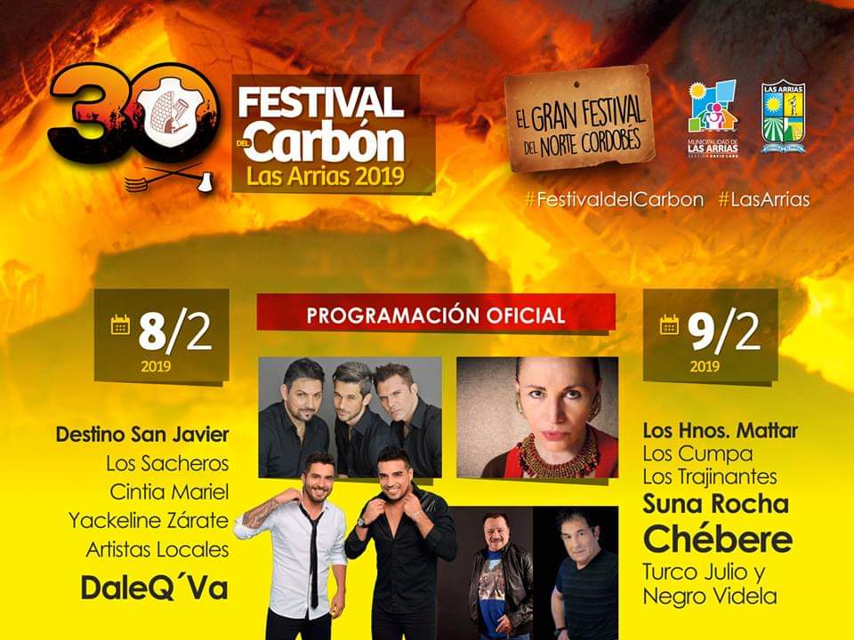 Se viene el Festival del Carbón, Las Arrias 2019.