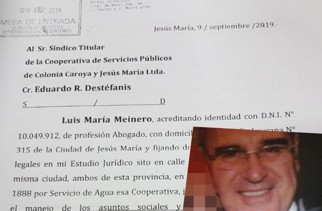 El Dr. Luis Meinero, solicita un pedido de informe a la Cooperativa.