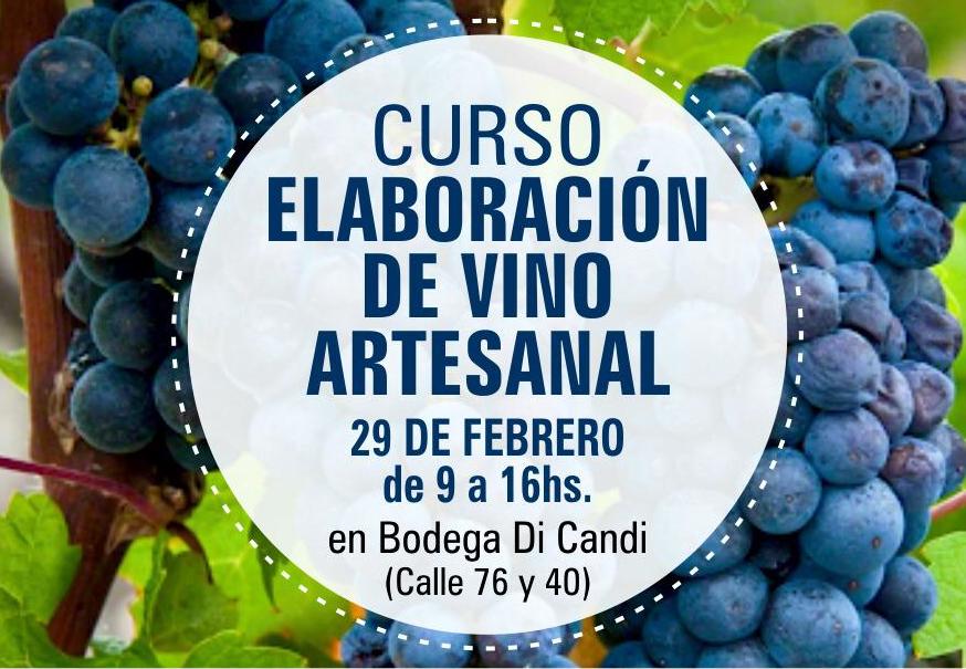 Curso de elaboración de Vino Artesanal en Colonia Caroya.