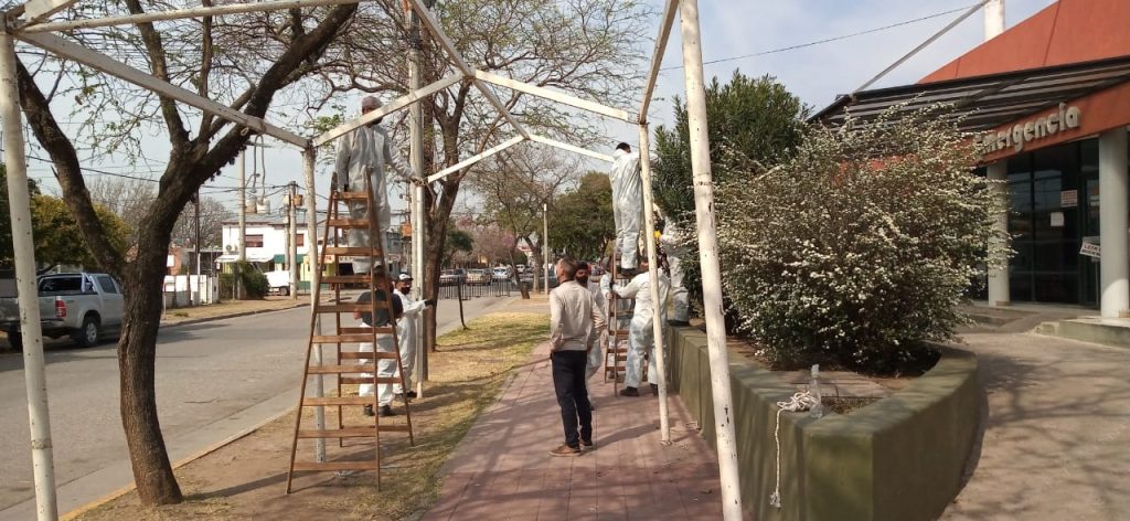 La Municipalidad de Jesús María facilitó carpas estructurales para el Hospital Vicente Agüero