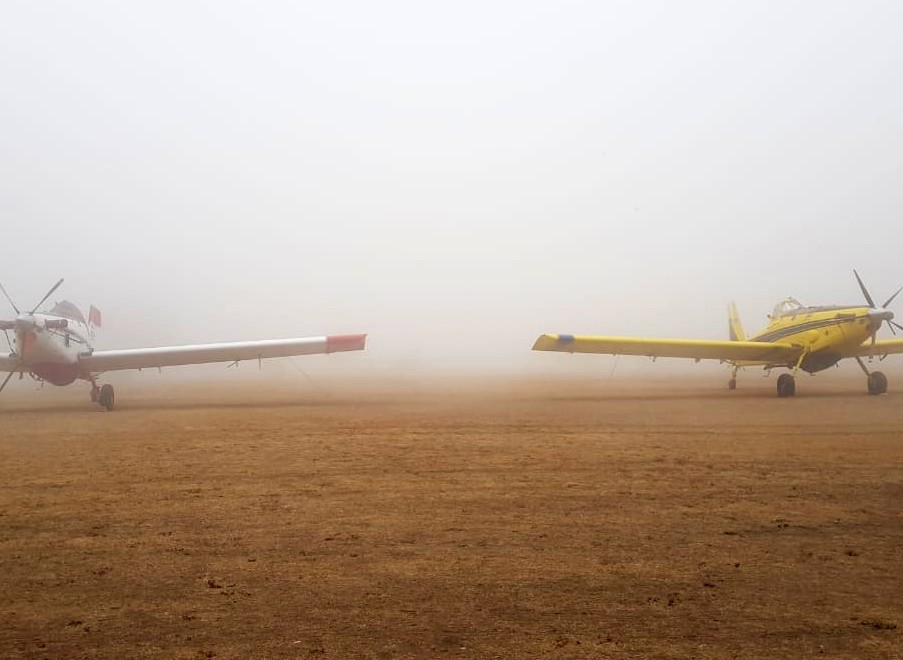Incendios: la niebla impide el sobrevuelo en el centro oeste de Punilla