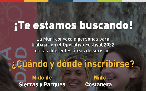 La Muni convoca a vecinos para trabajar en el Operativo Festival 2022