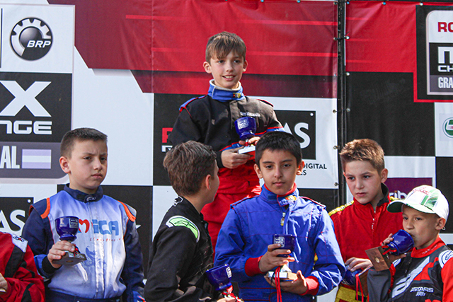 Enzo Miniccuczi, debutó en el Rotax con podio incluido.