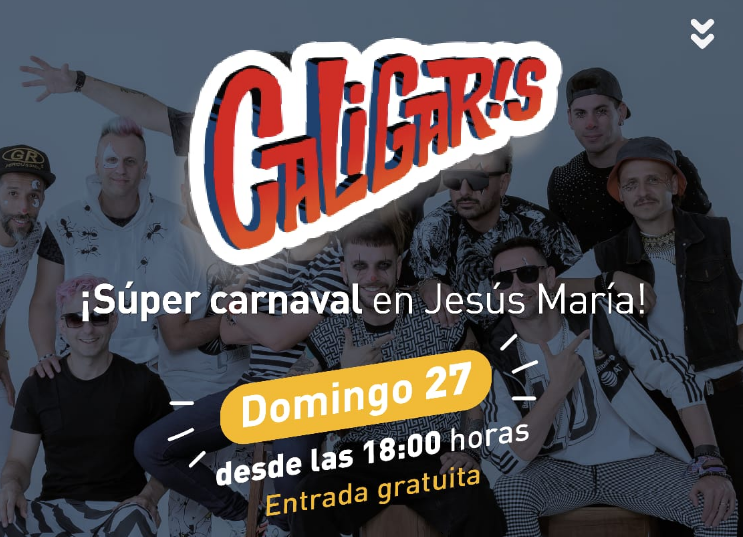 Carnavales en Jesús María con Los Caligaris y mucho más.