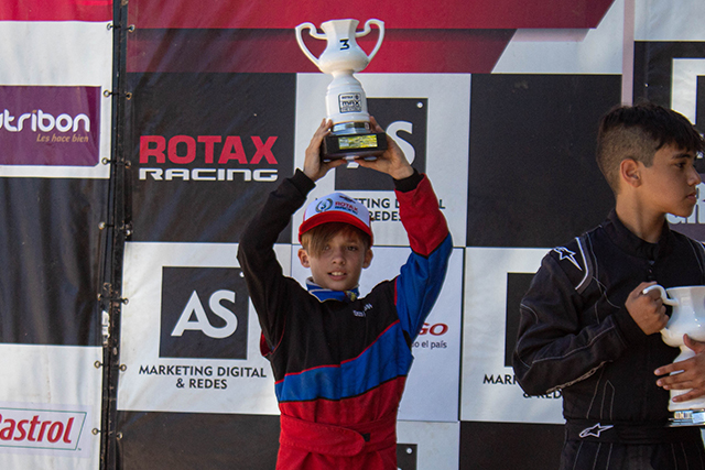 Enzo hizo podio en el debut de la Copa Rotax