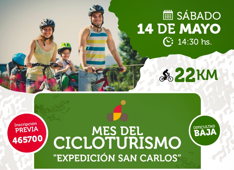Mes del cicloturismo  sumate a la  “Expedición San Carlos”*