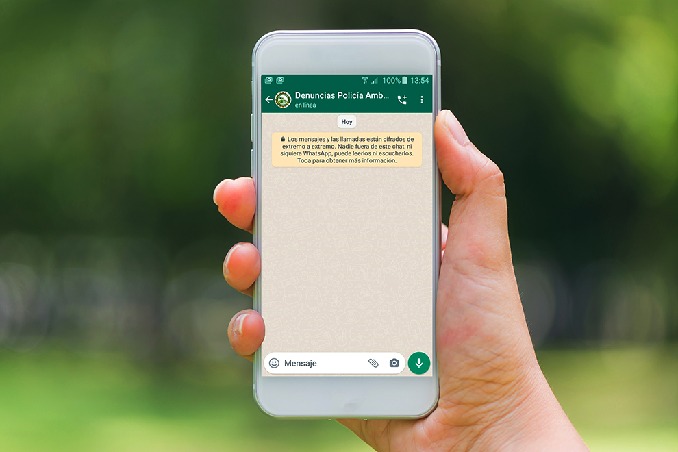 Policía Ambiental tiene su propio WhatsApp para las denuncias ambientales e hídricas