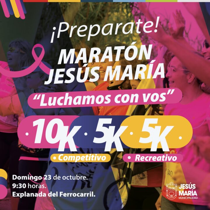 “Luchamos con vos”: se viene una edición renovada de la Maratón Jesús María