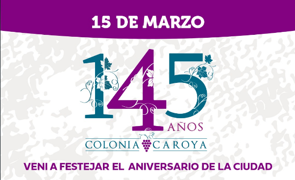 Colonia Caroya celebrará su 145º Aniversario