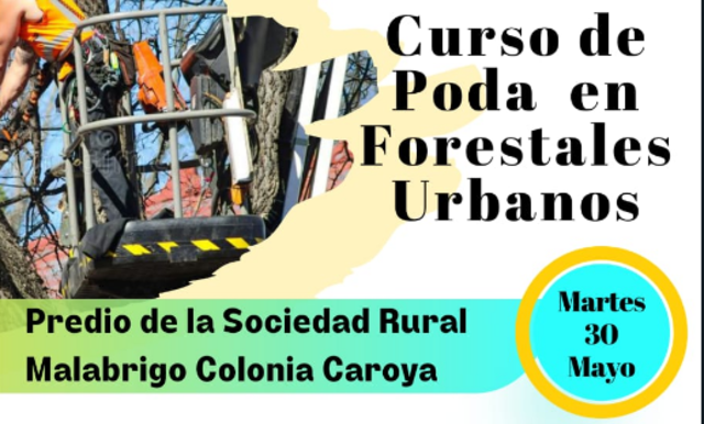 Colonia Caroya brinda un curso de poda en Forestales Urbanos