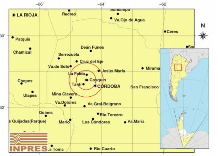 Fuerte sismo sacudió Córdoba por la madrugada.