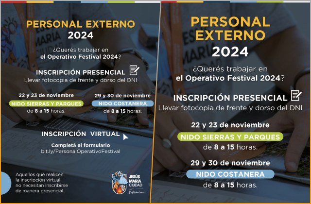 La Muni convoca a trabajadores externos para el Operativo Festival 2024