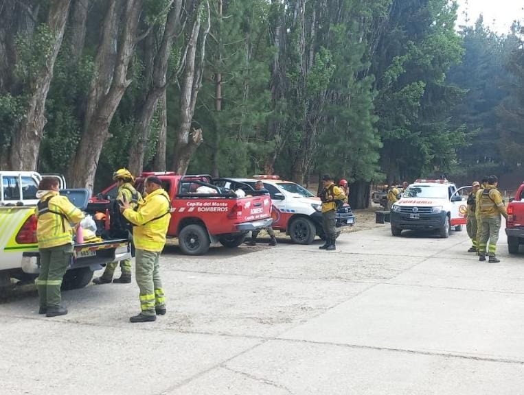 Los bomberos cordobeses ya están en Chubut para combatir el fuego en Los Alerces